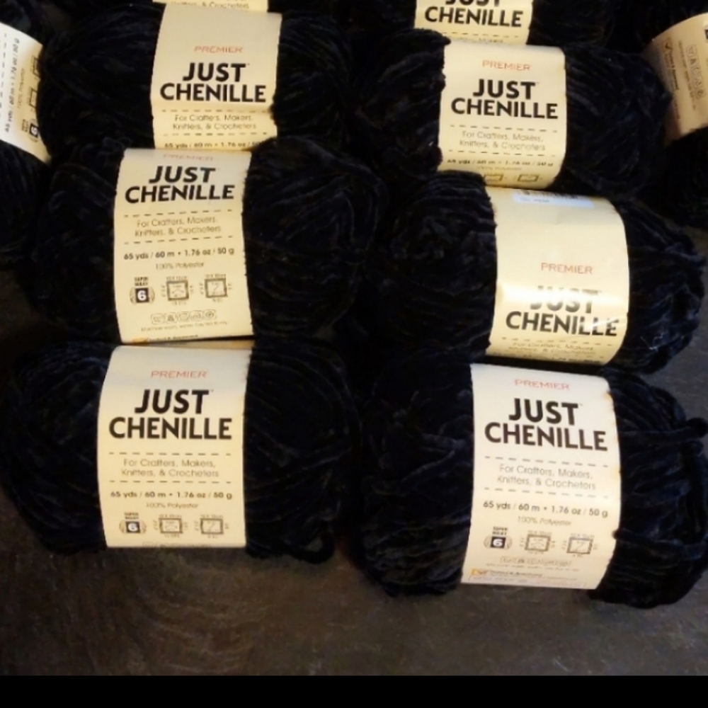 6 SKEINS PREMIER YARN JUST CHENILLE CHUNKY YARN BUNDLE